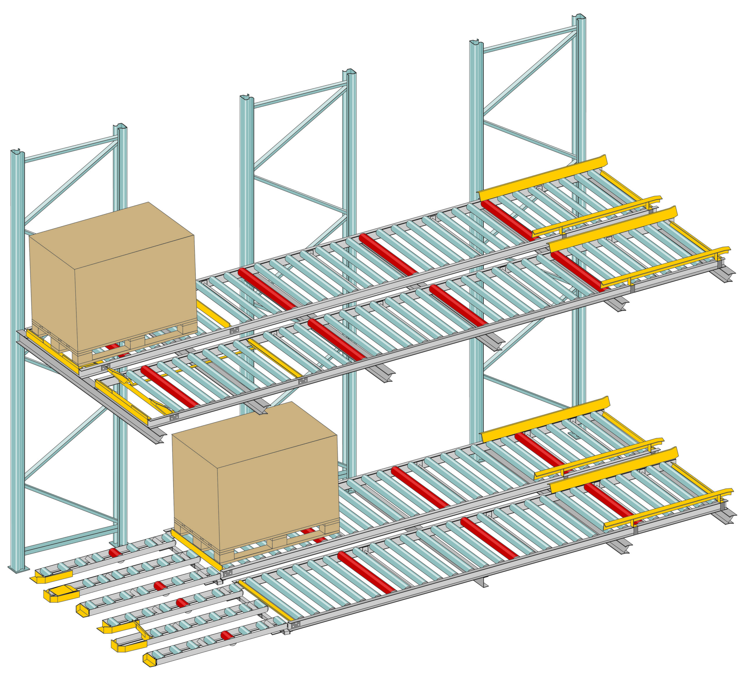Gravity-flow storage systems