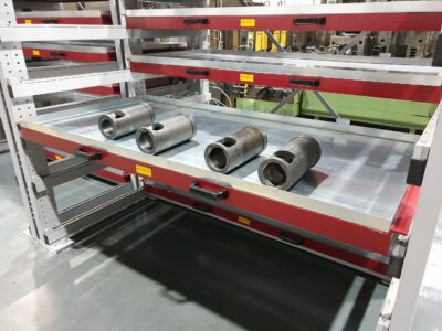 Pull-out drawer racking for storage